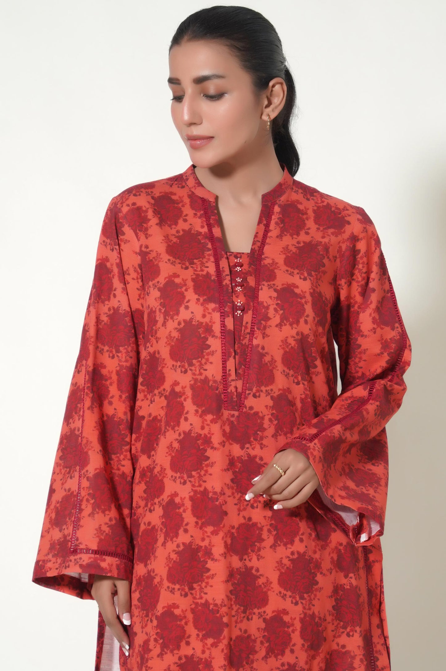 Stitched 2 Piece Printed Cottel Suit