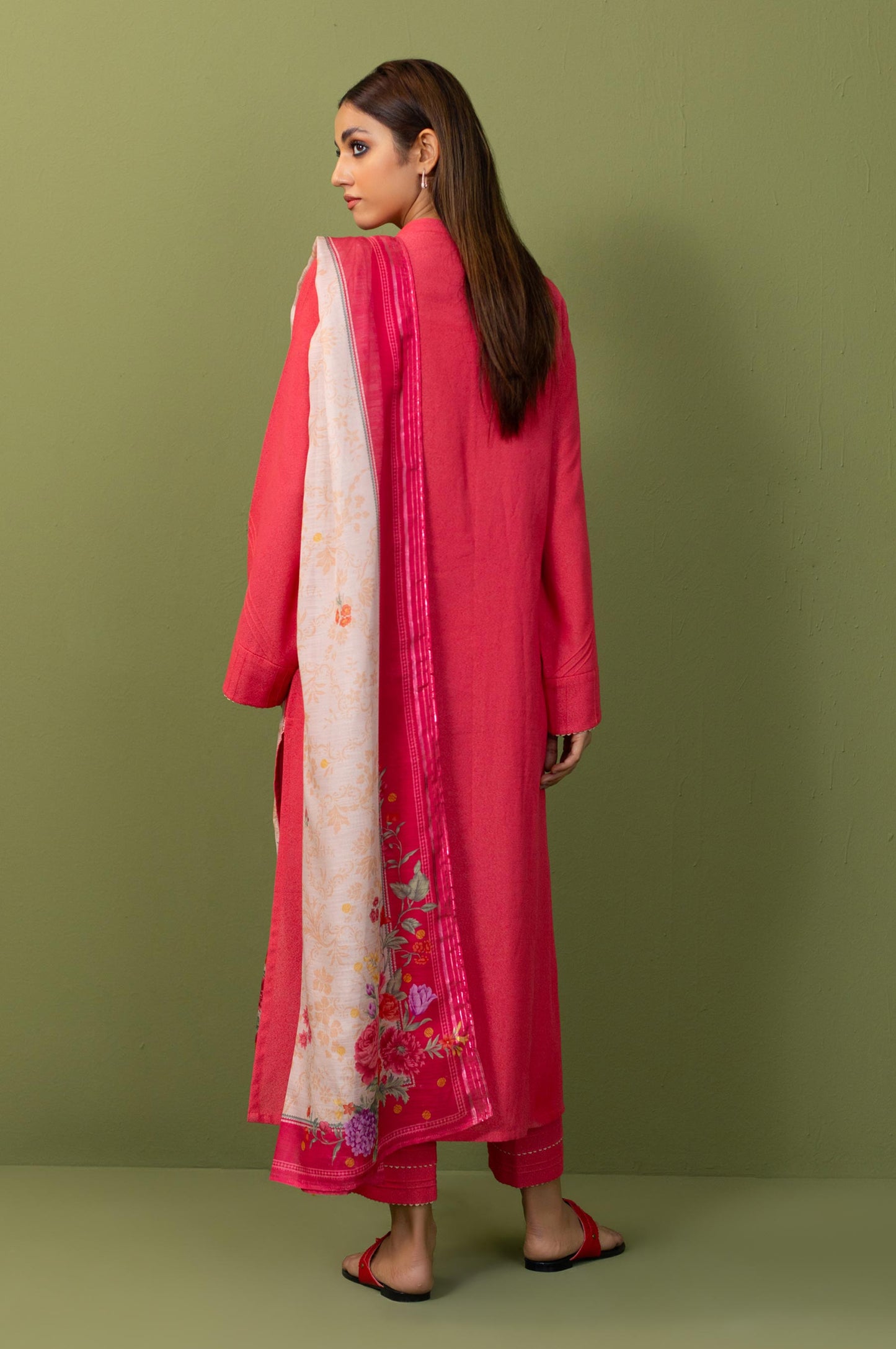 Stitched 2 Piece Embroidered Both Side Slub Suit