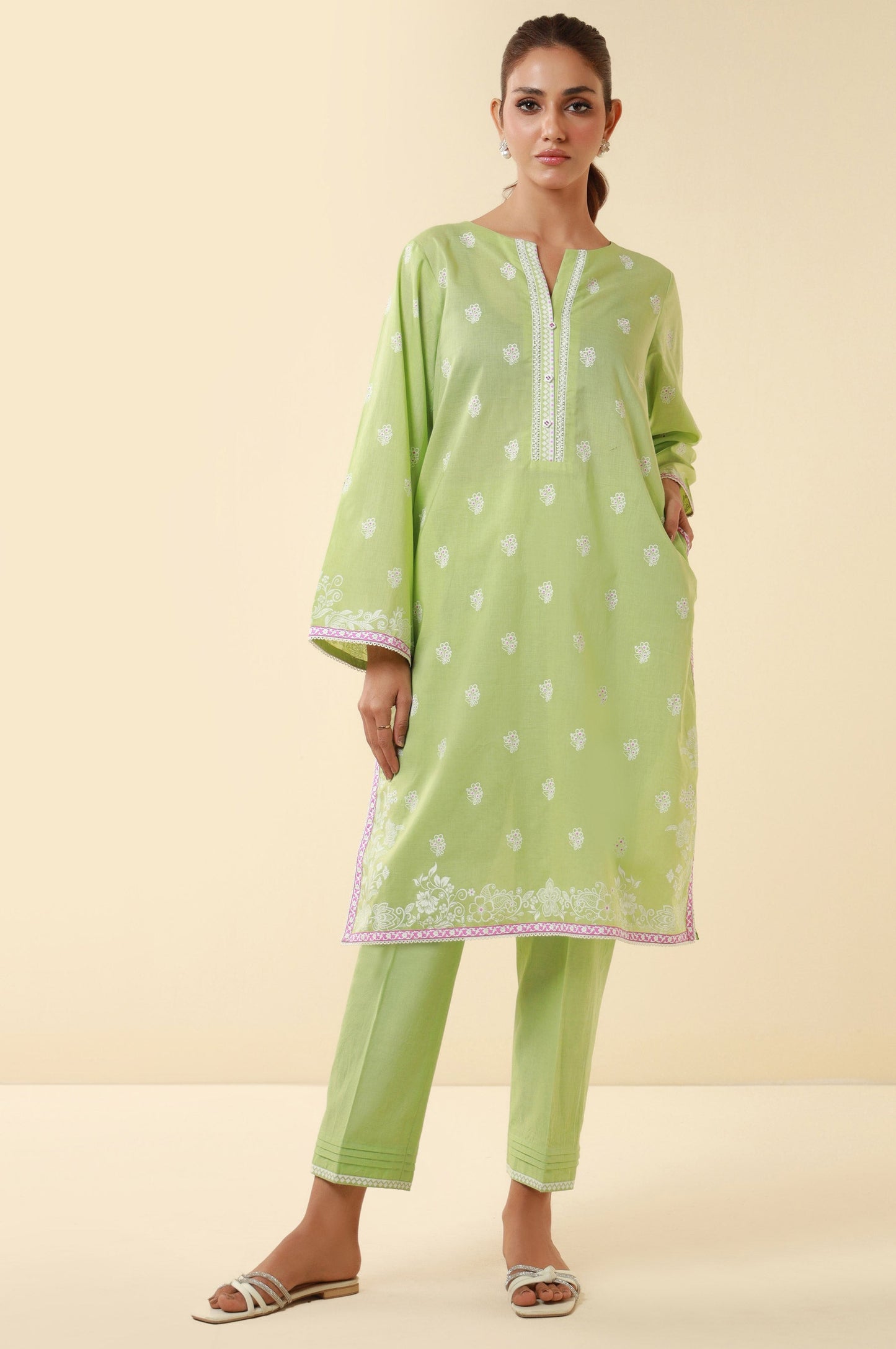 Unstitched 2 Piece Paste Printed Lawn Suit