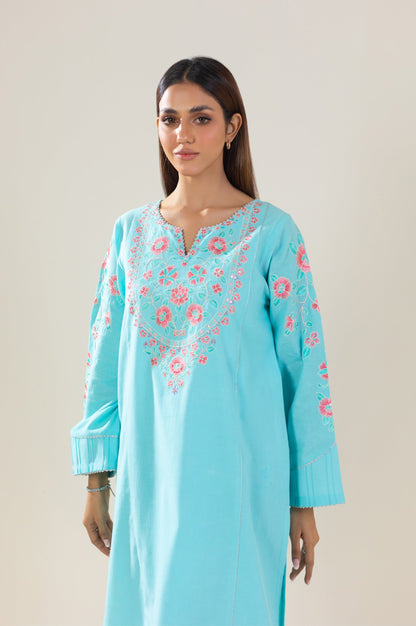 Stitched 2 Piece Embroidered Lawn Suit