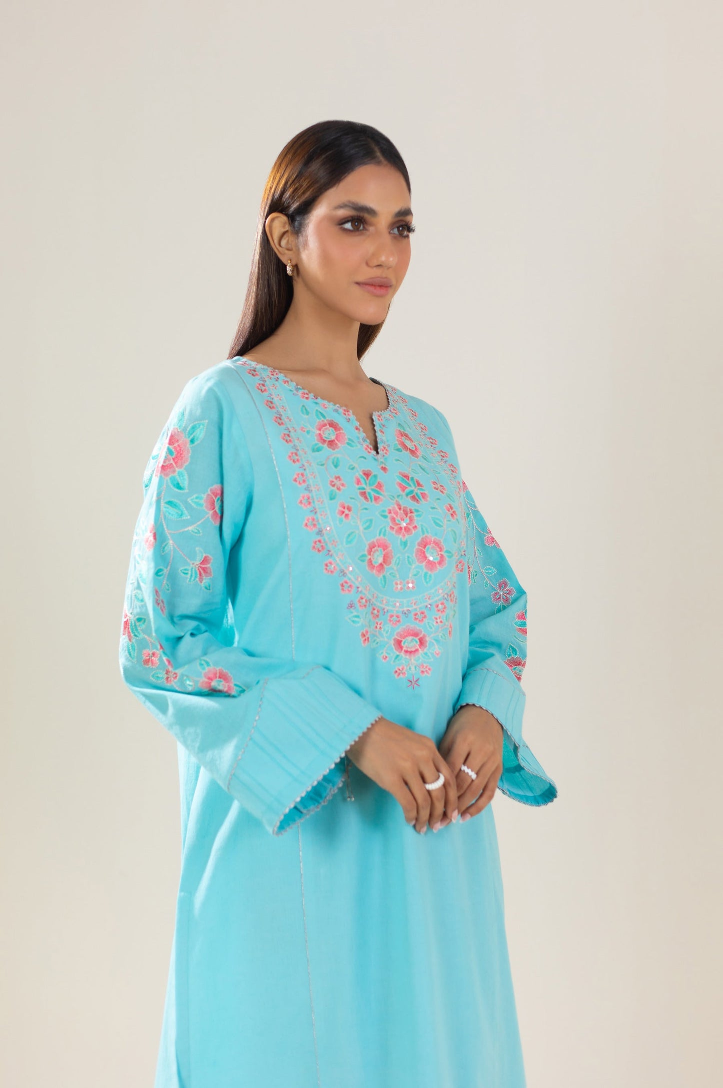 Stitched 2 Piece Embroidered Lawn Suit