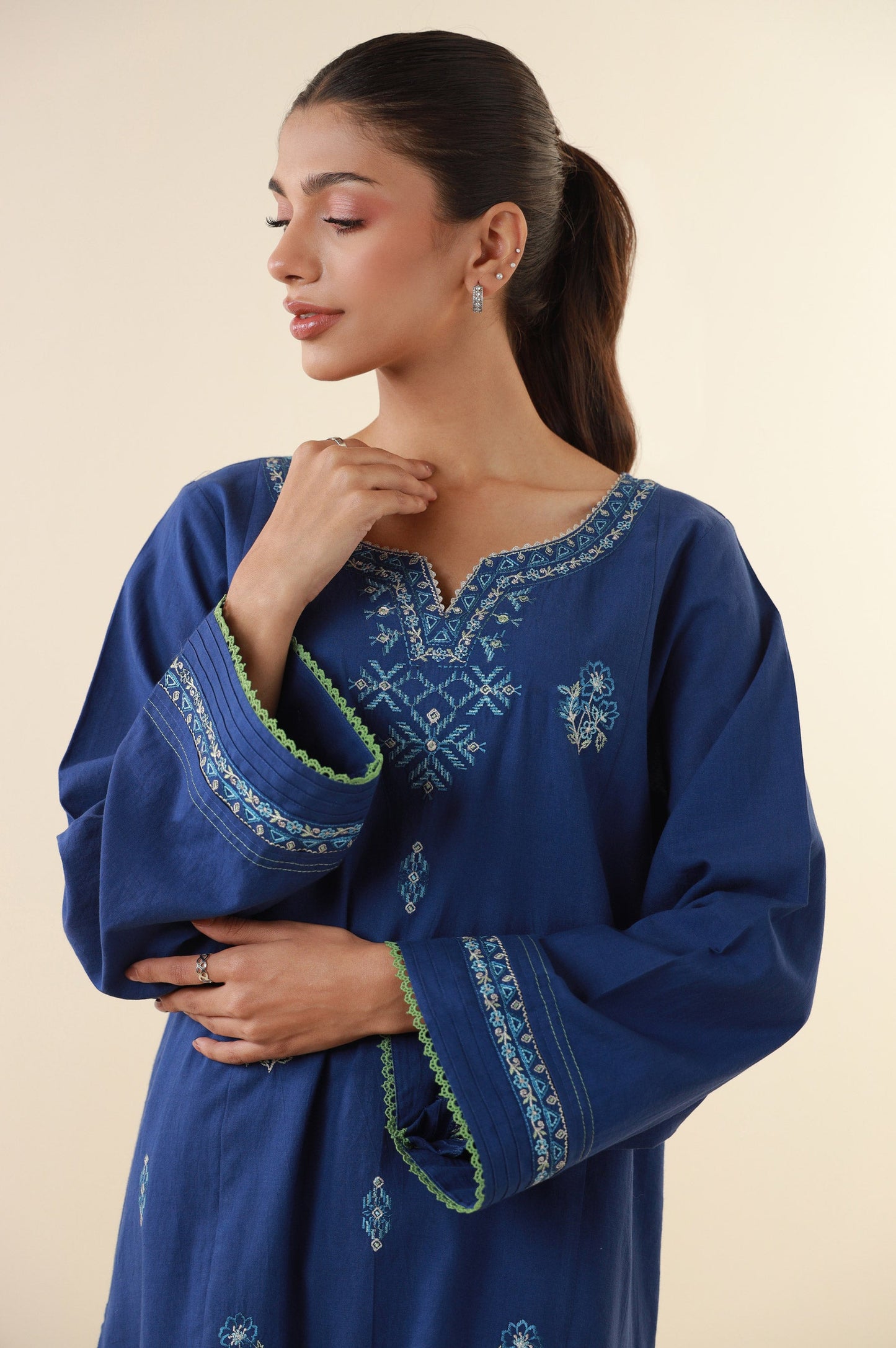 Stitched 2 Piece Embroidered Lawn Suit