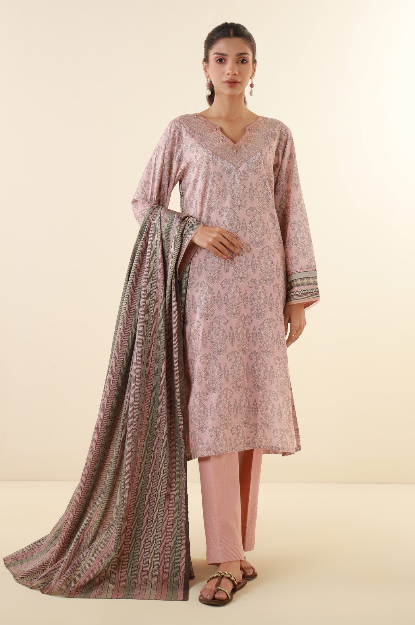 Stitched 2 Piece Printed Lawn Suit