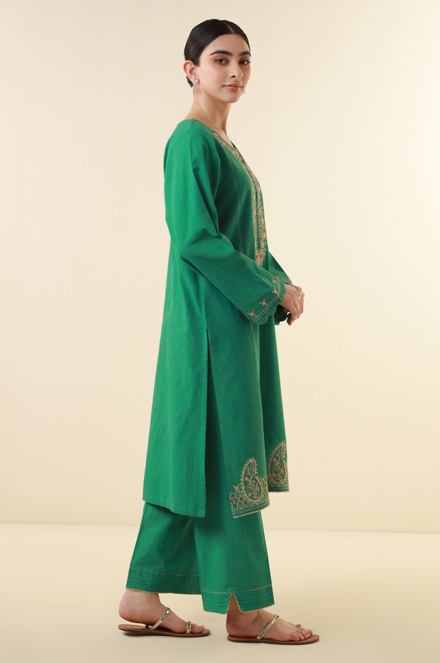 Stitched 2 Piece Embroidered Lawn Suit