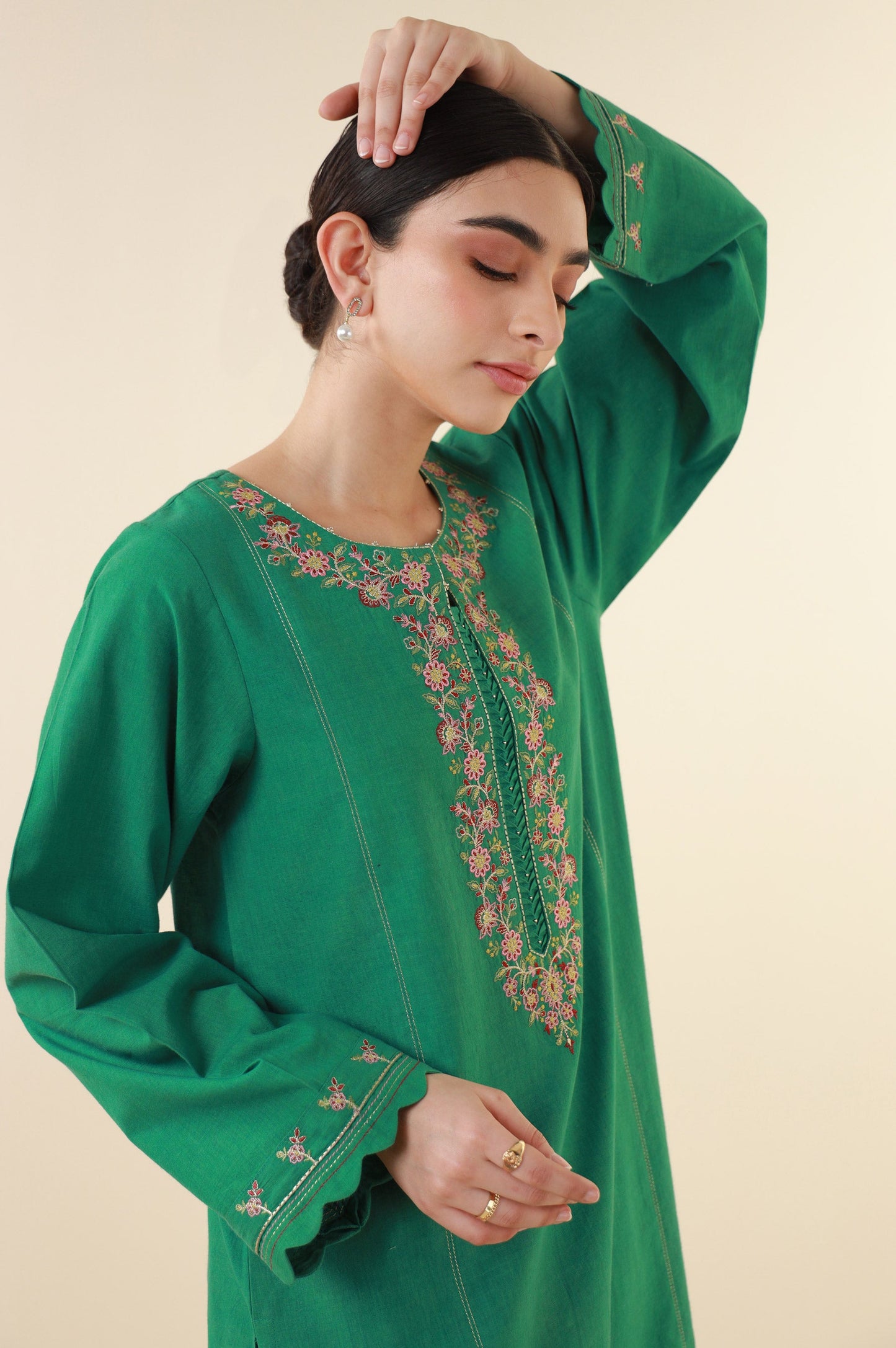 Stitched 2 Piece Embroidered Lawn Suit