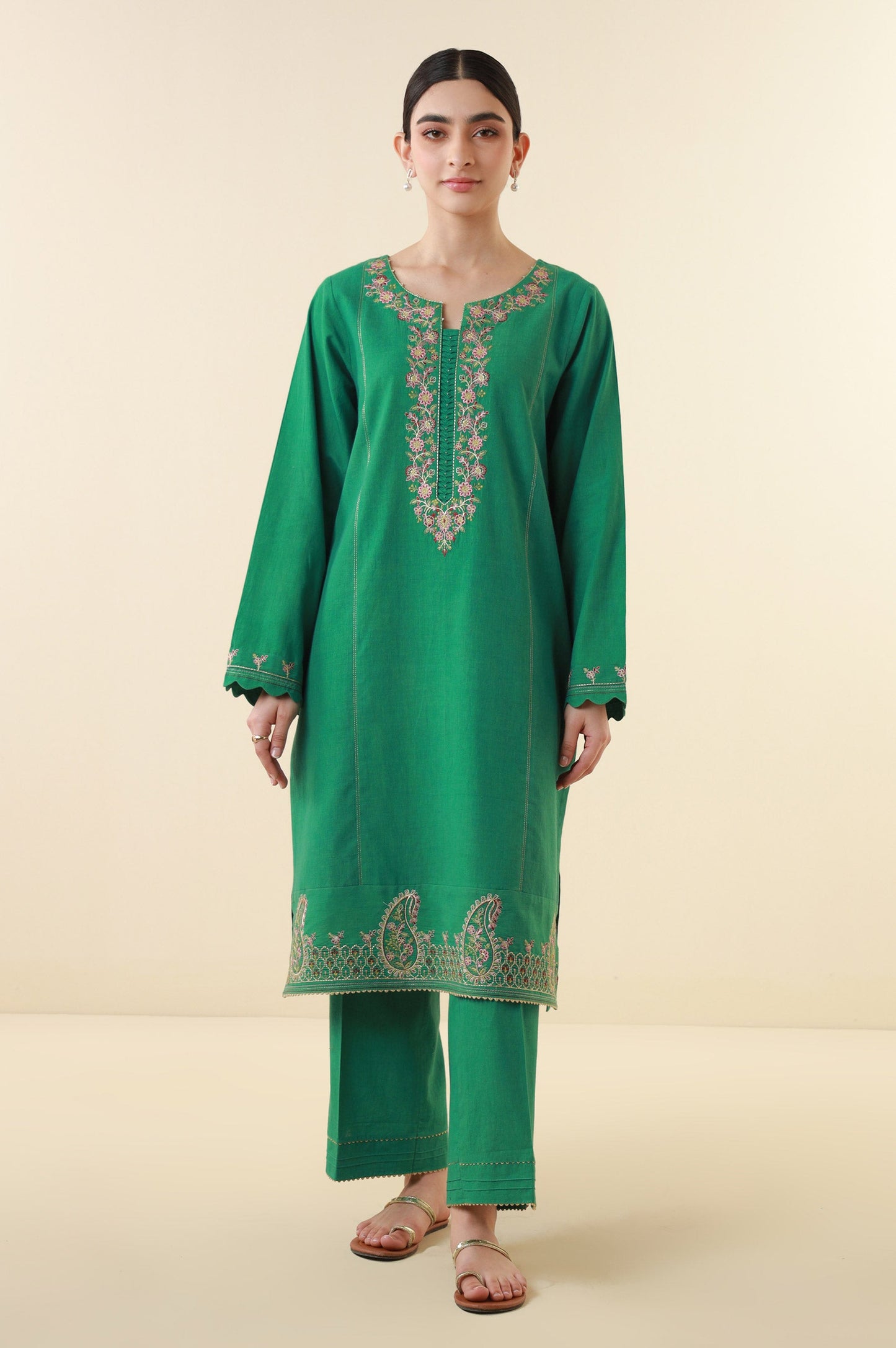 Stitched 2 Piece Embroidered Lawn Suit
