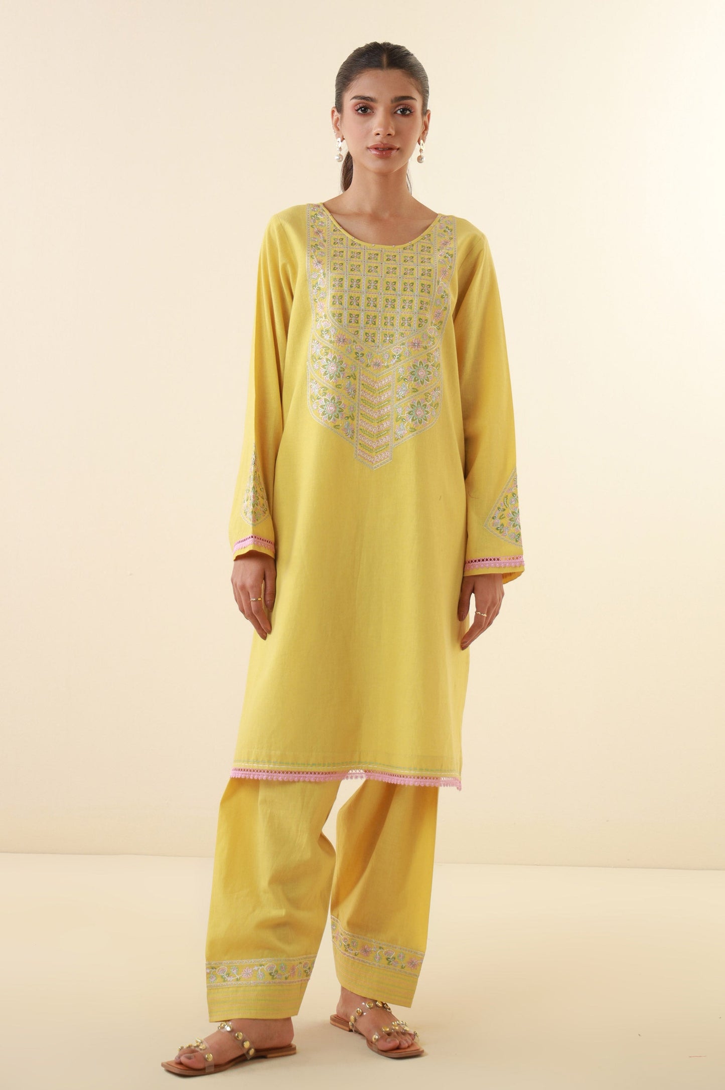 Stitched 2 Piece Embroidered Lawn Suit