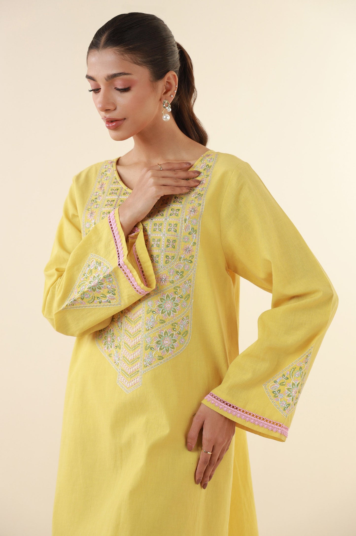Stitched 2 Piece Embroidered Lawn Suit