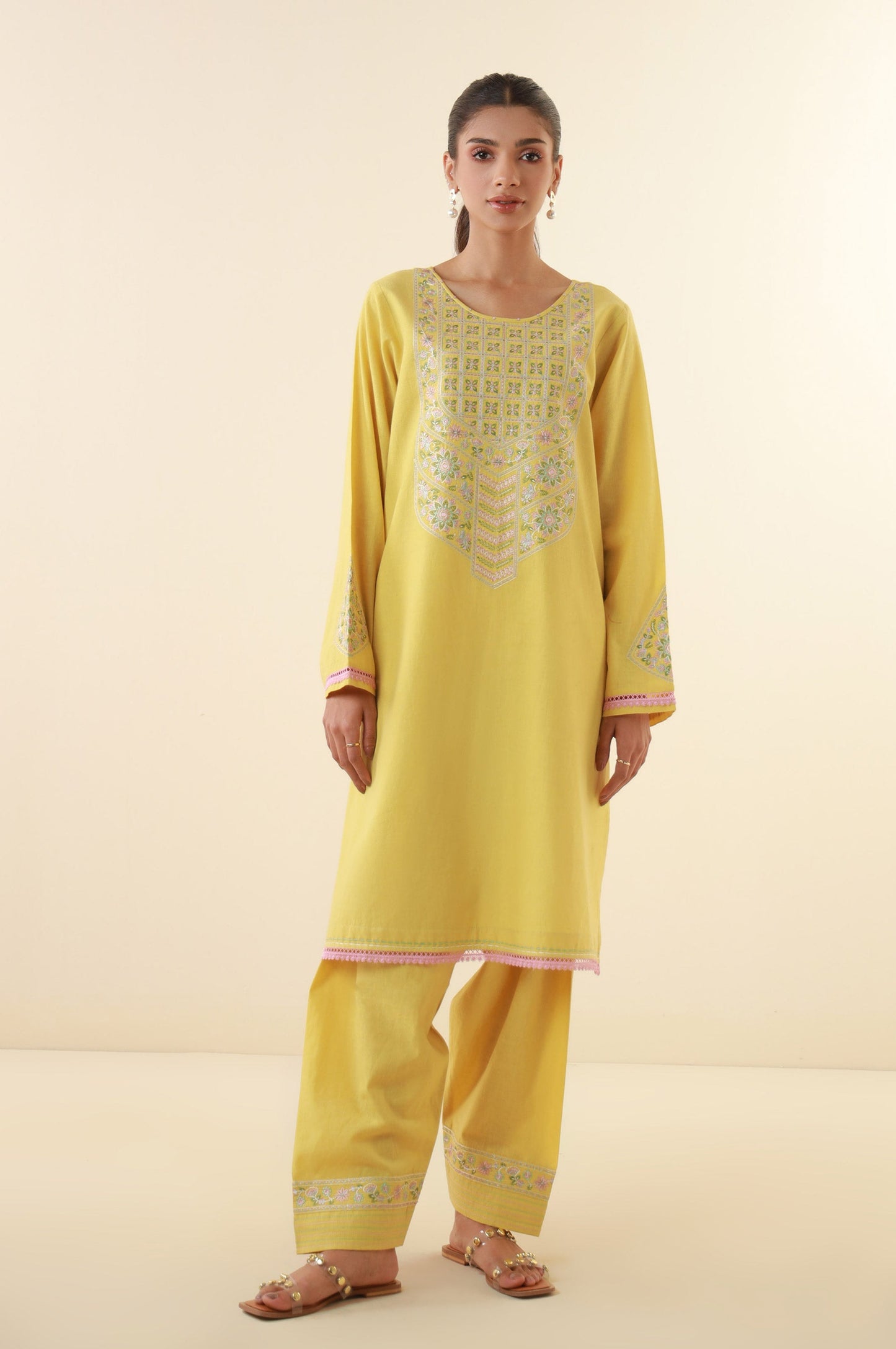 Stitched 2 Piece Embroidered Lawn Suit