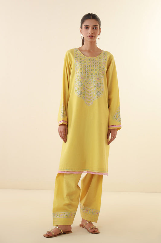 Stitched 2 Piece Embroidered Lawn Suit