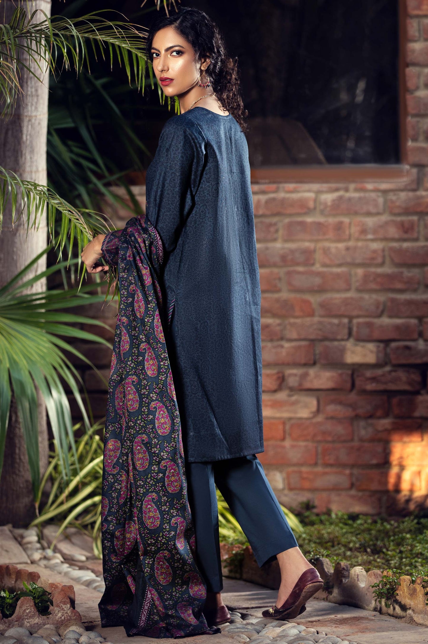 Stitched 3 Piece Embroidered Cottel Suit