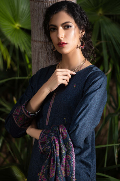 Stitched 3 Piece Embroidered Cottel Suit