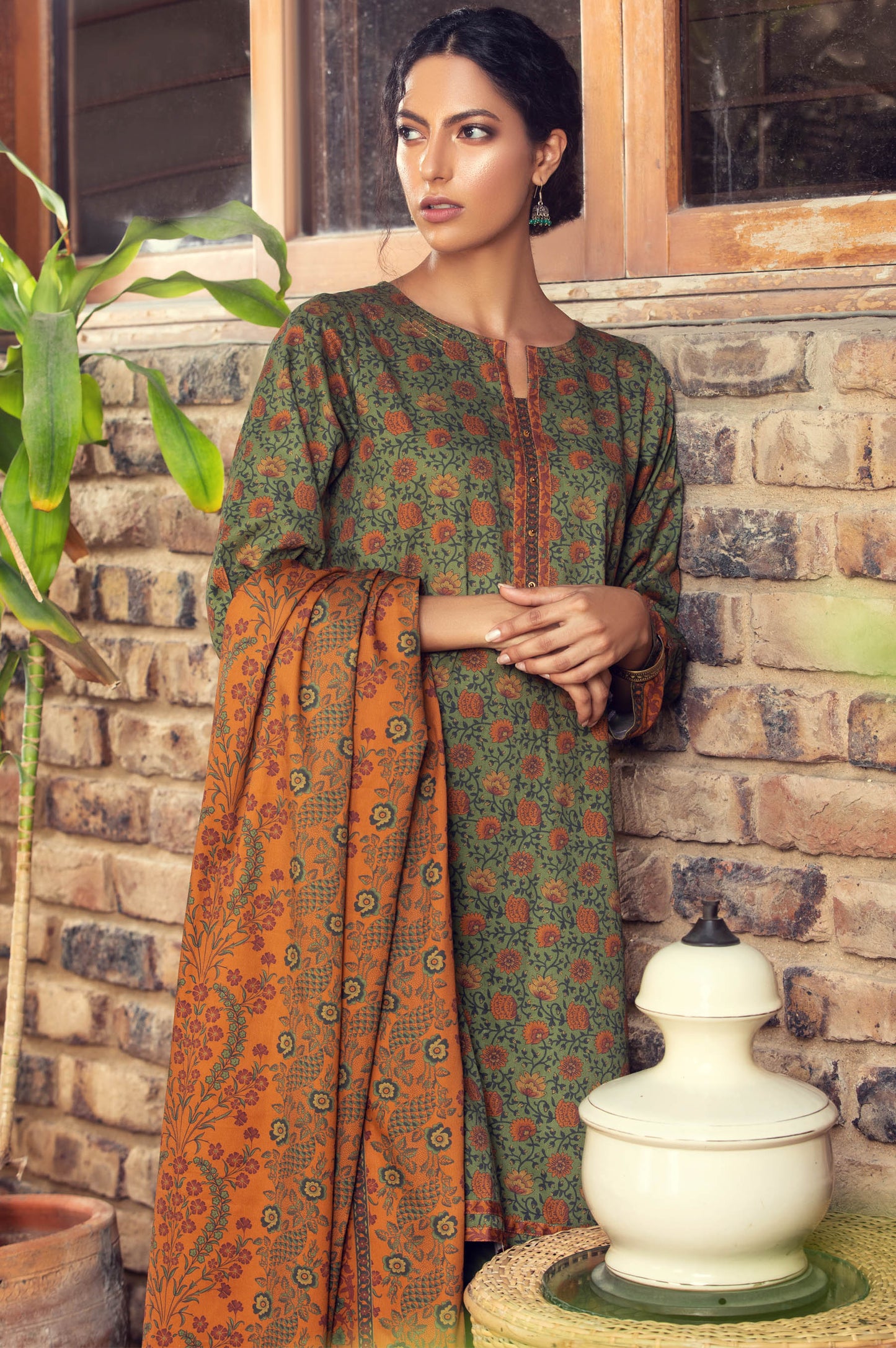 Stitched 3 Piece Digital Printed Cottel Suit