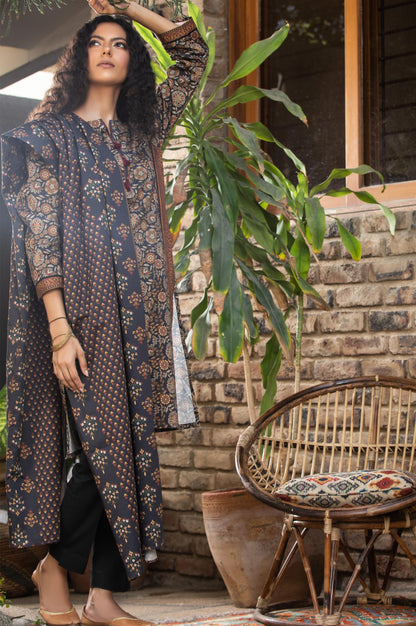 Stitched 3 Piece Digital Printed Cottel Suit