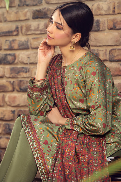 Stitched 3 Piece Printed Cottel Suit