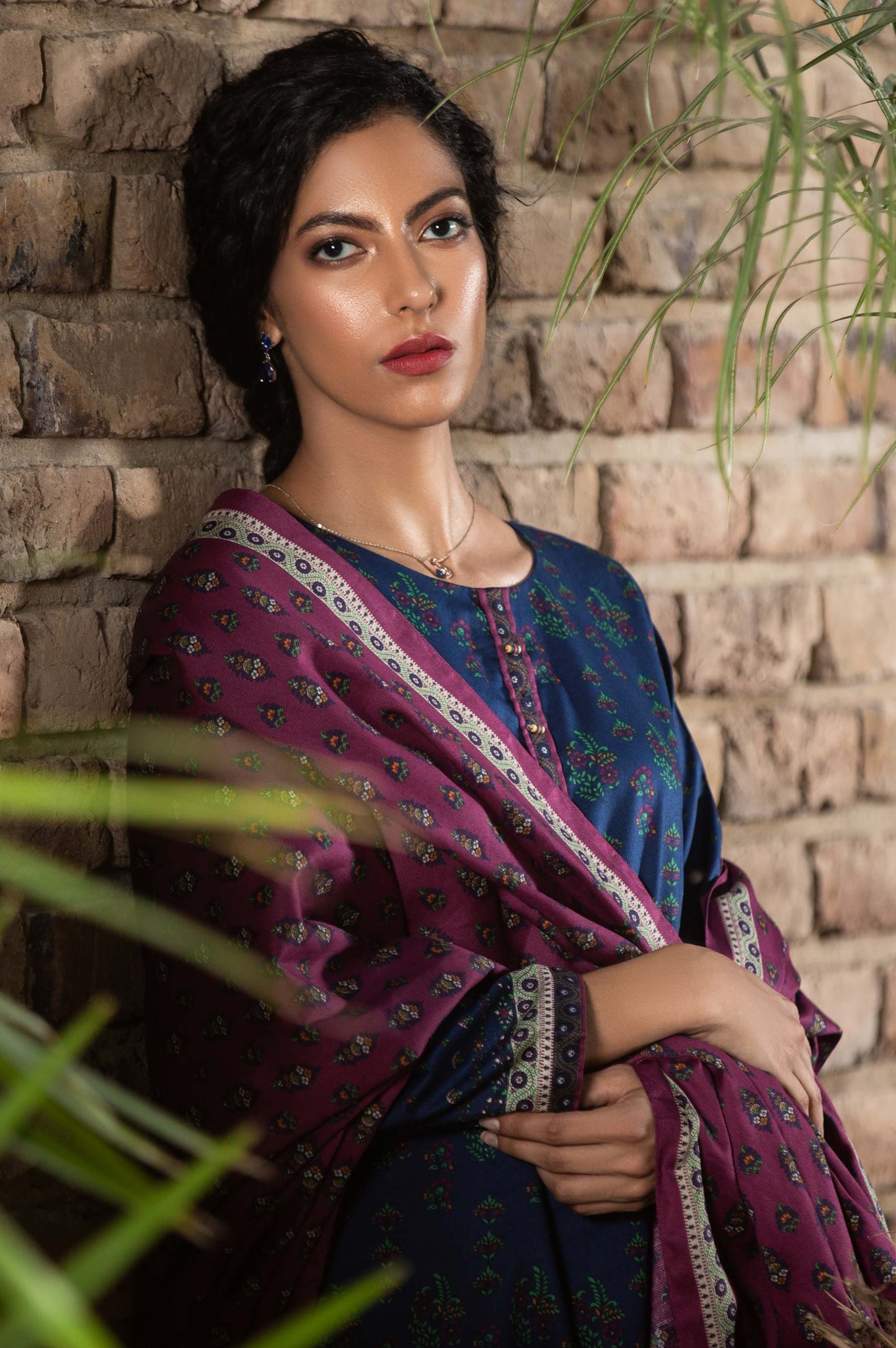 Stitched 3 Piece Printed Cottel Suit