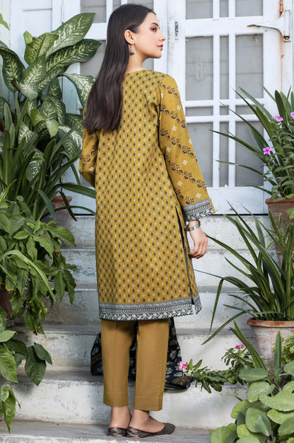Stitched 3 Piece Printed Karandi Suit