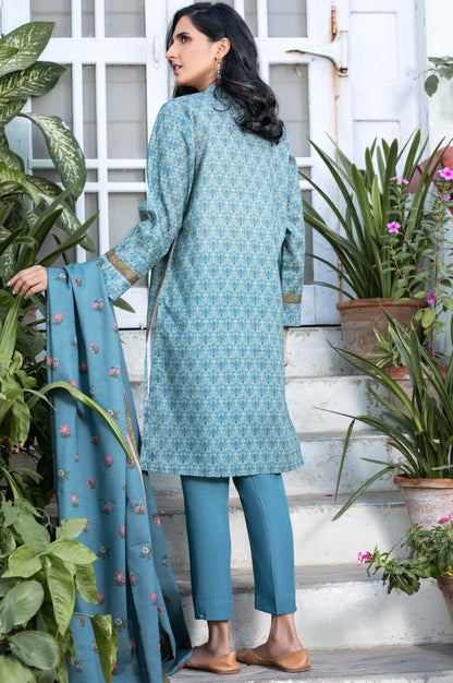 Stitched 3 Piece Embroidered Karandi Suit