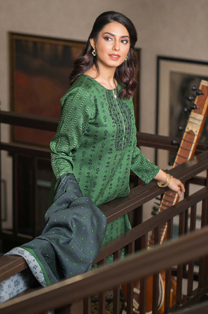 Stitched 3 Piece Embroidered Doria Linen Viscose Suit