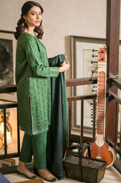 Stitched 3 Piece Embroidered Doria Linen Viscose Suit