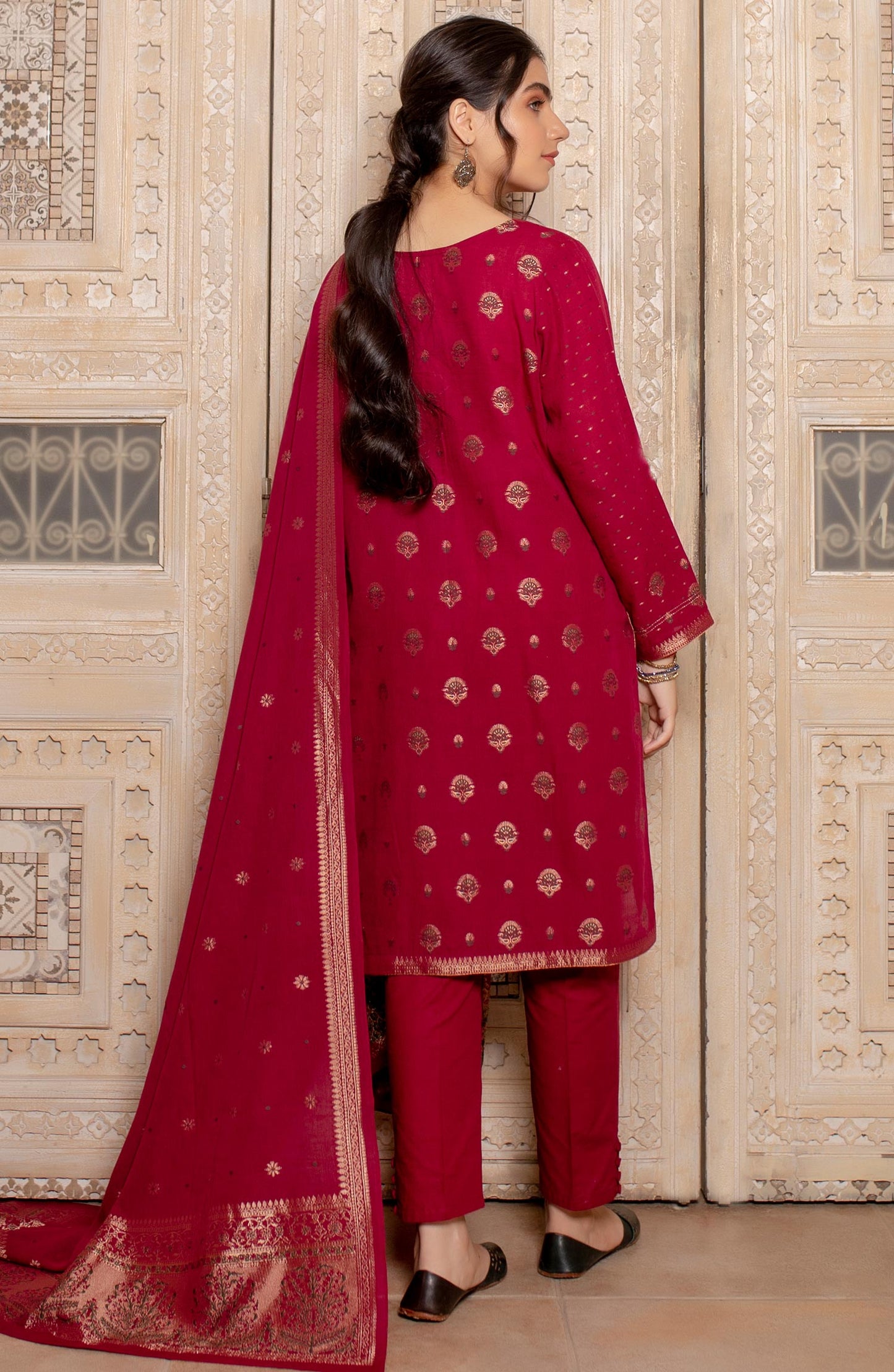 Stitched 3 Piece Dyed Jacquard Suit