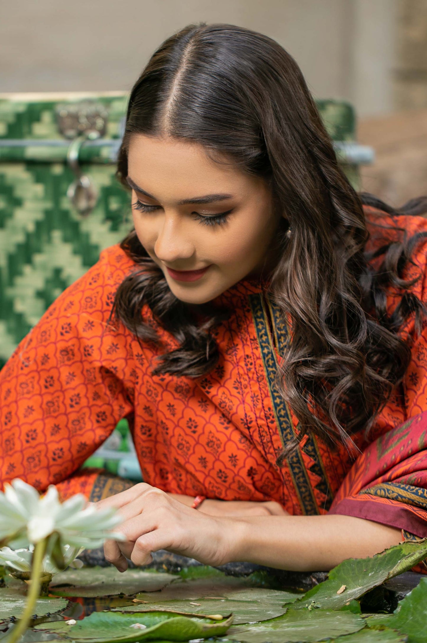 Stitched 3 Piece Printed Cambric Suit