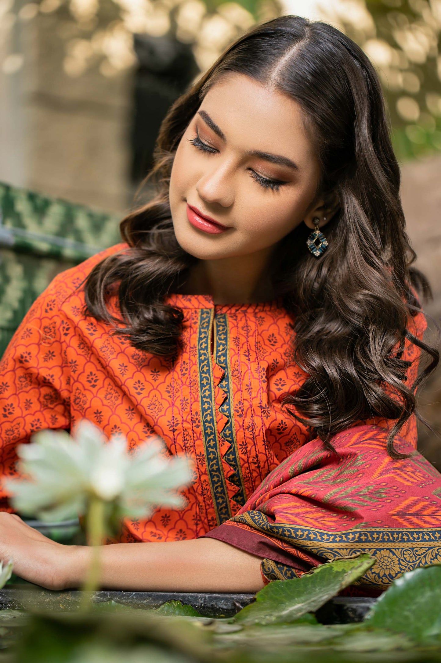 Stitched 3 Piece Printed Cambric Suit