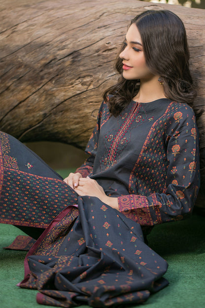 Stitched 3 Piece Embroidered Cambric Suit