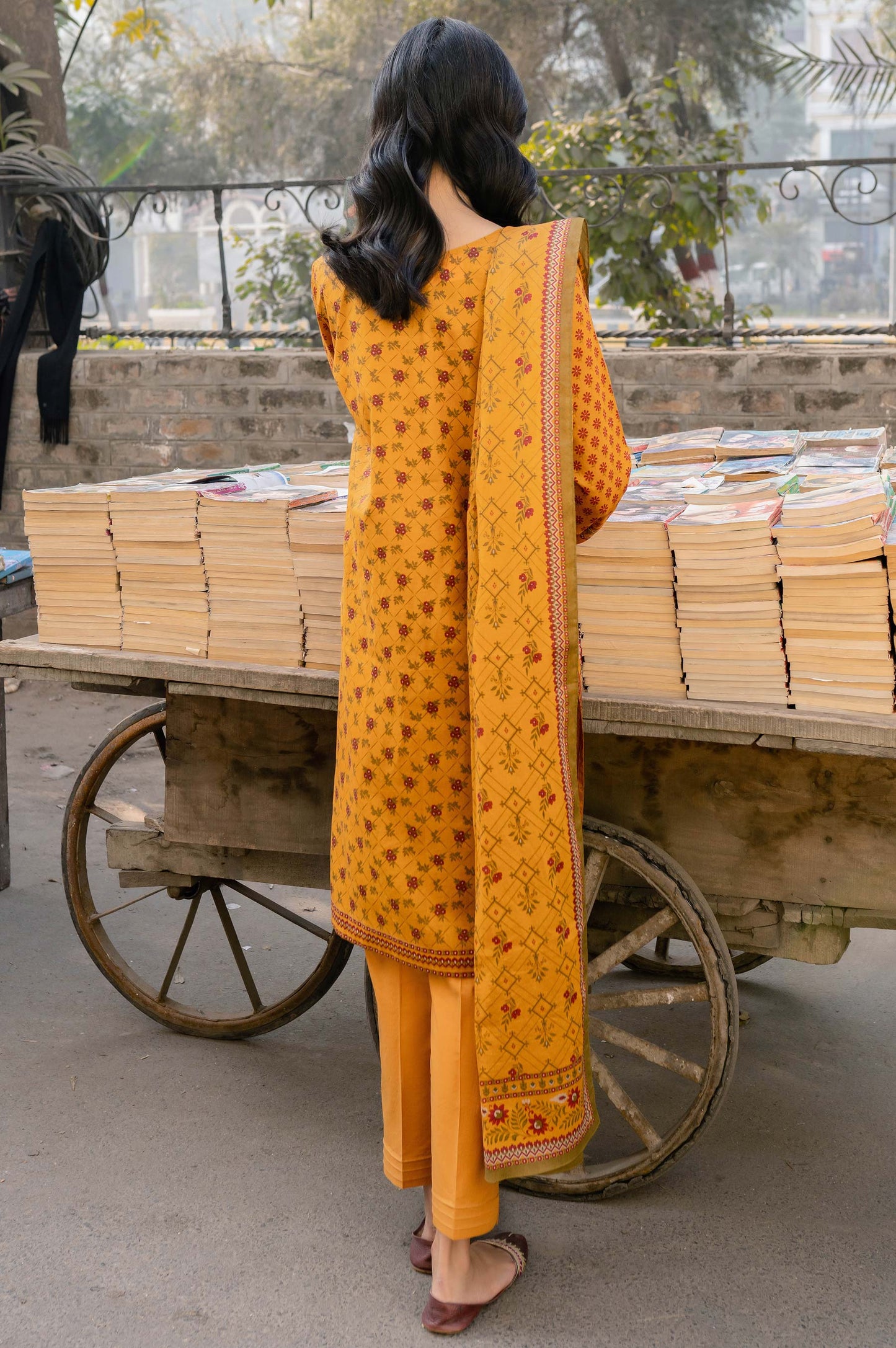 Stitched 3 Piece Printed Lawn Suit with Printed Lawn Dupatta