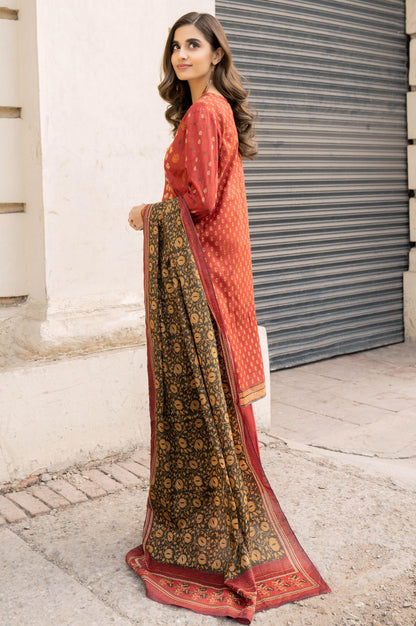 Stitched 3 Piece Printed Lawn Suit with Printed Lawn Dupatta