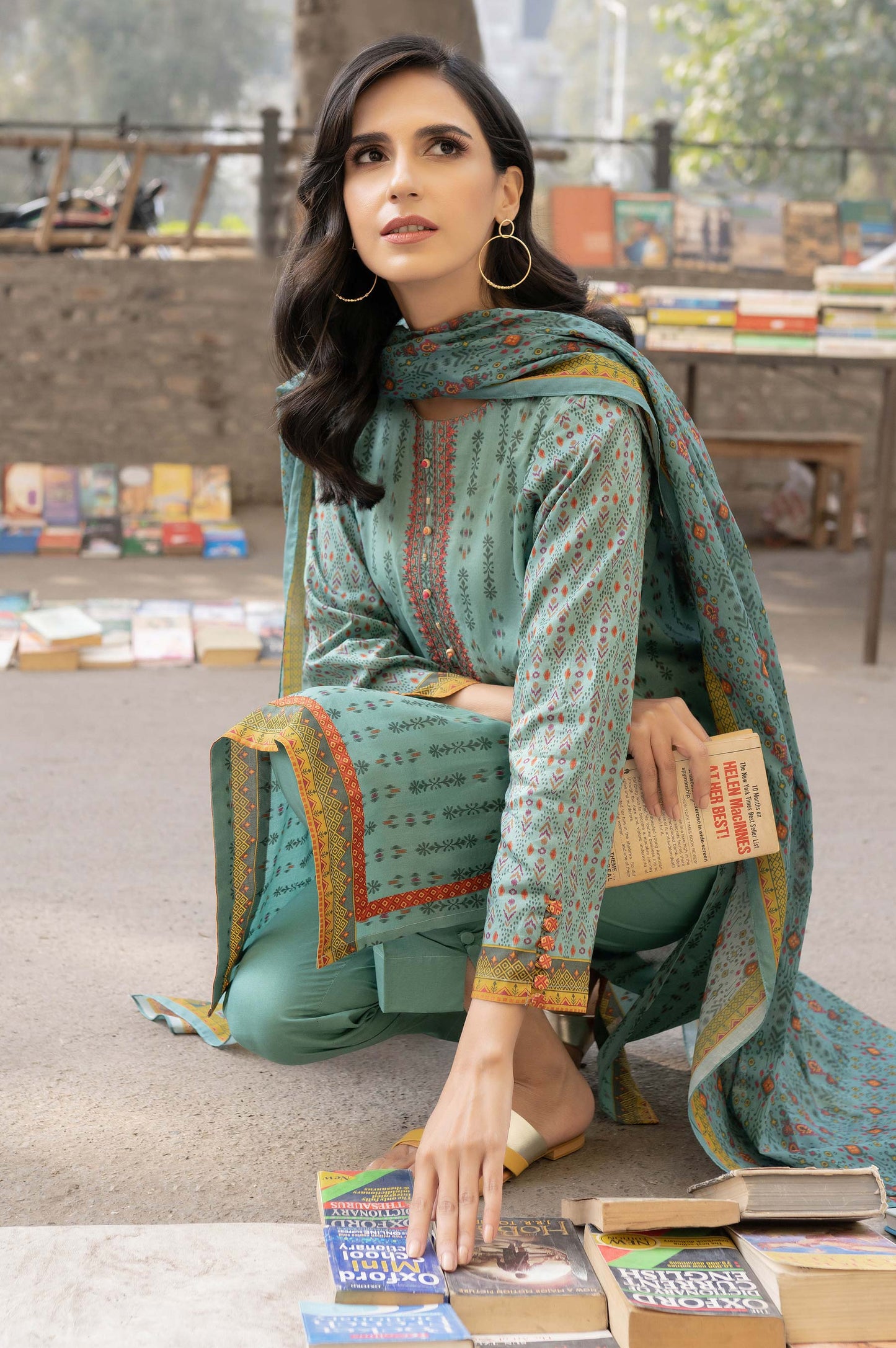 Stitched 3 Piece Embroidered Lawn Suit