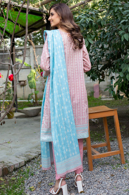 Stitched 3 Piece Digital Printed Doria Lawn Suit with Printed Lawn Dupatta