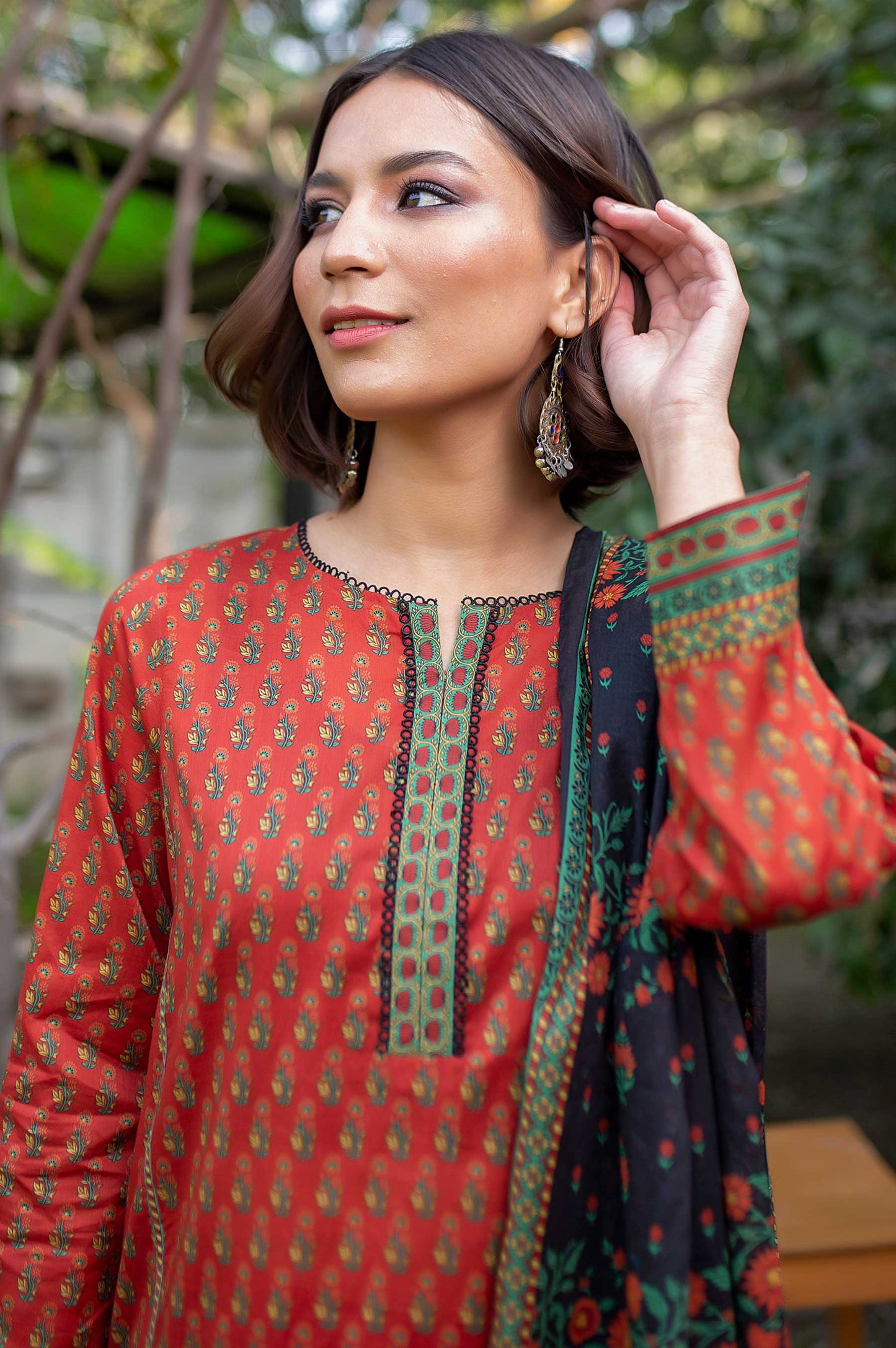 Stitched 3 Piece Digital Printed Doria Lawn Suit