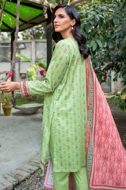 Stitched 3 Piece Digital Printed Doria Lawn Suit