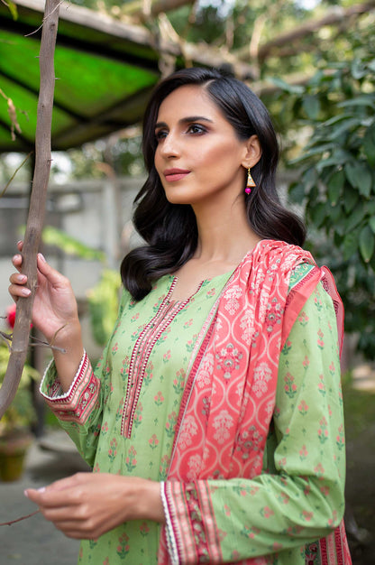 Stitched 3 Piece Digital Printed Doria Lawn Suit