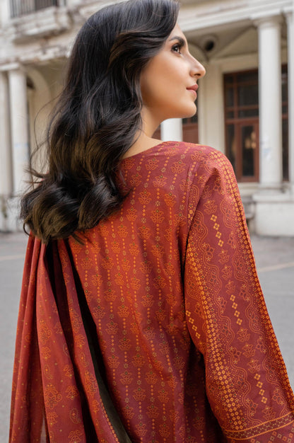 Stitched 3 Piece Printed Lawn Suit