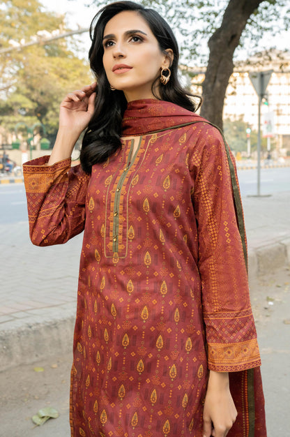 Stitched 3 Piece Printed Lawn Suit