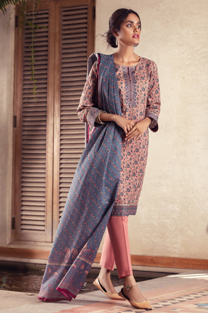 Stitched 3 Piece Embroidered Lawn Suit