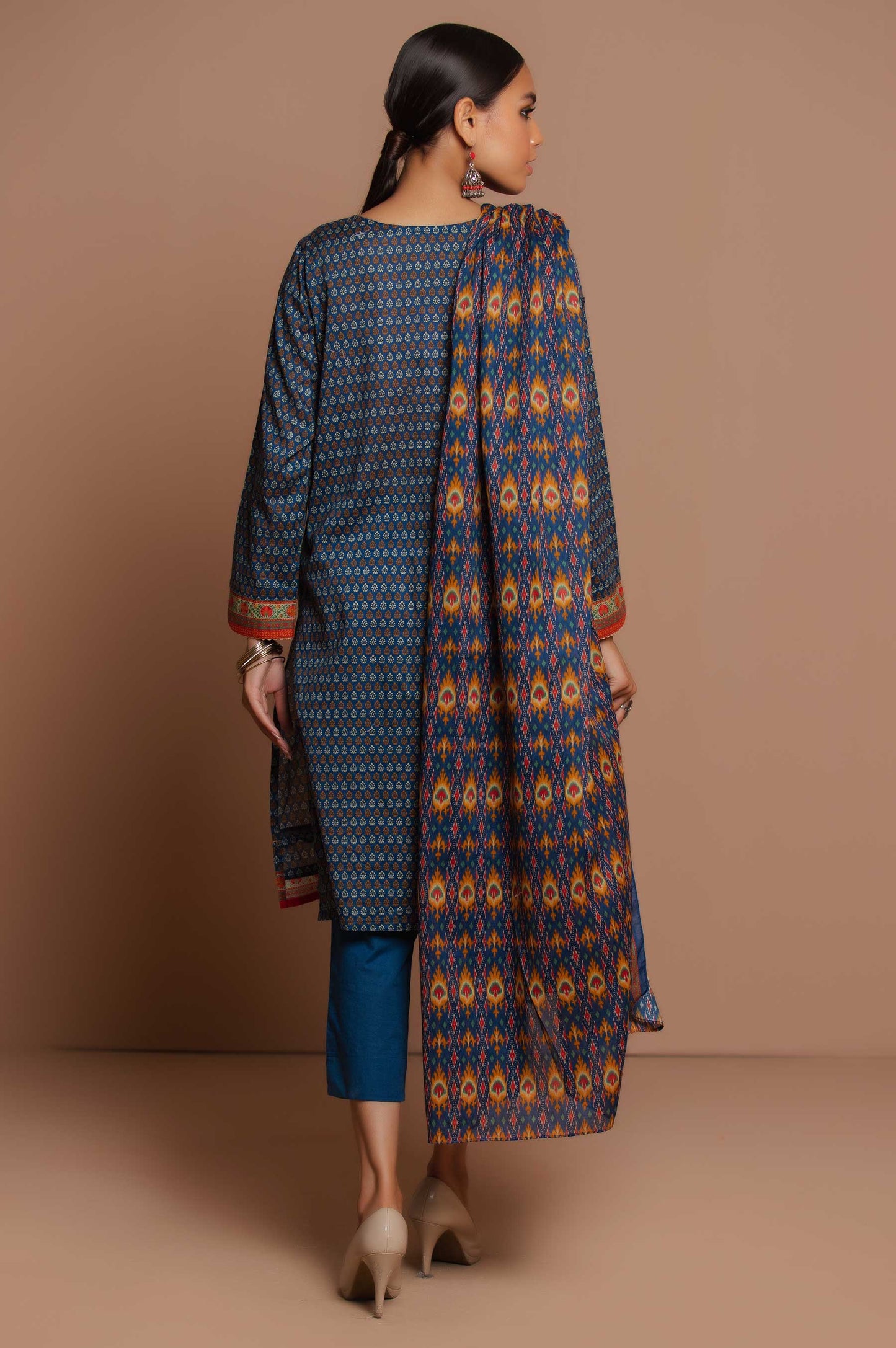Stitched 3 Piece Embroidered Lawn Suit