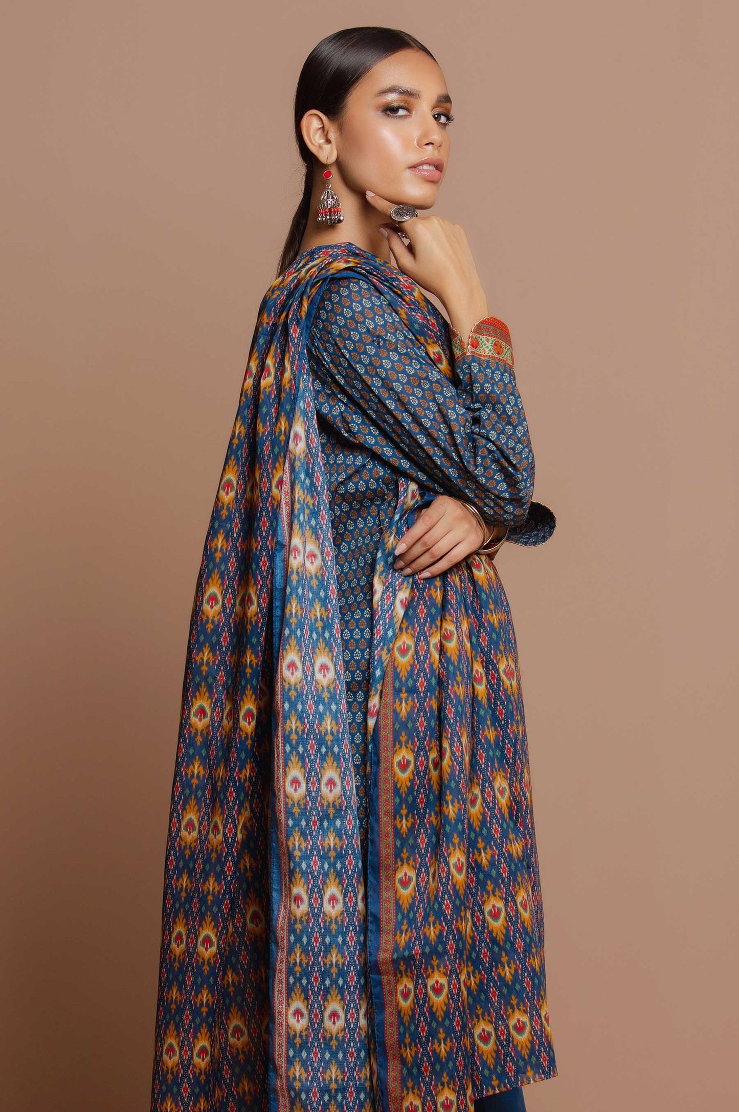 Stitched 3 Piece Embroidered Lawn Suit