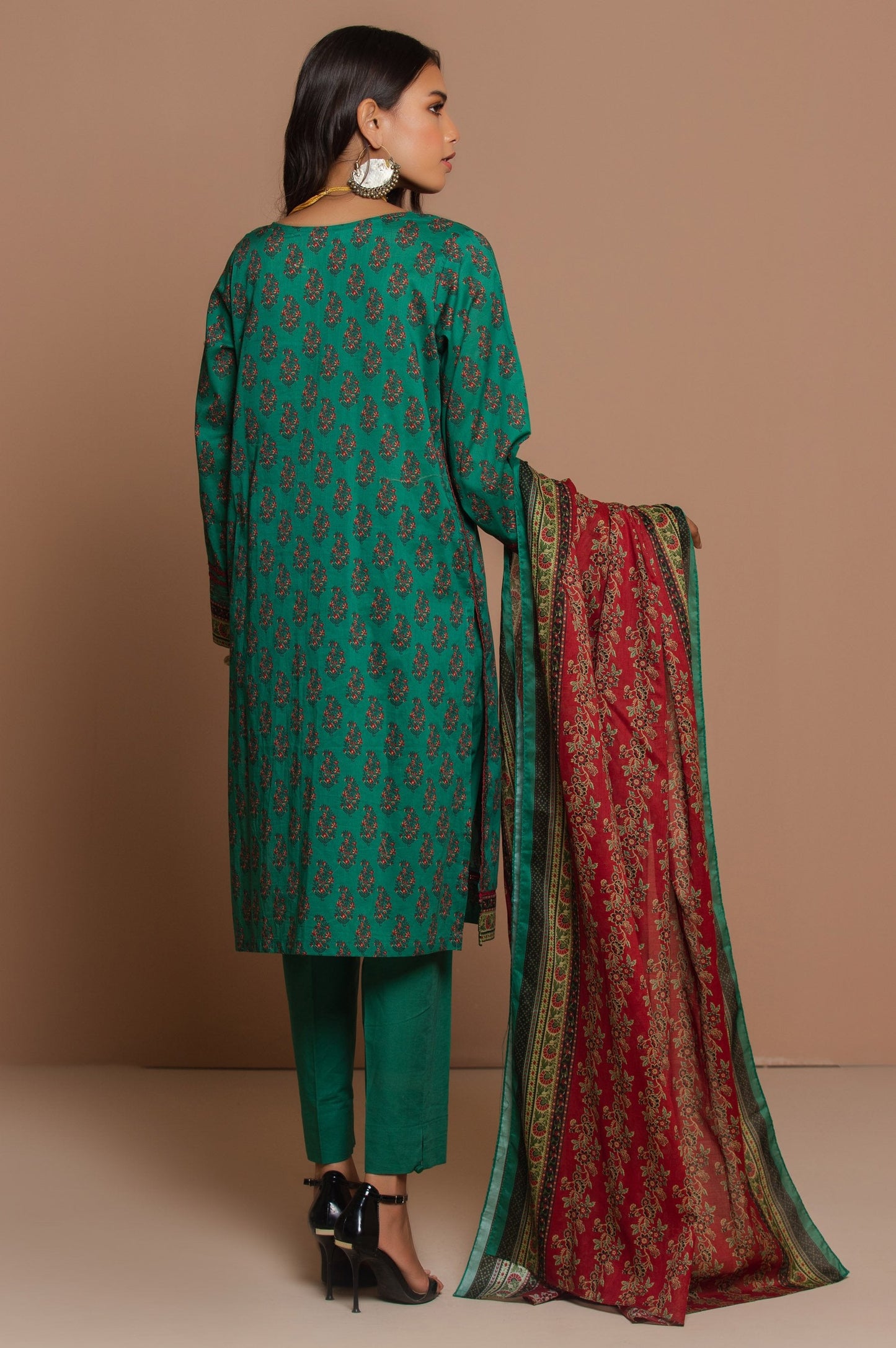 Stitched 3 Piece Embroidered Lawn Suit
