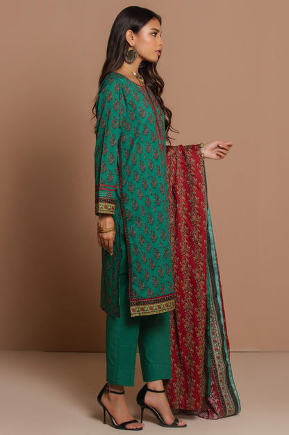 Stitched 3 Piece Embroidered Lawn Suit
