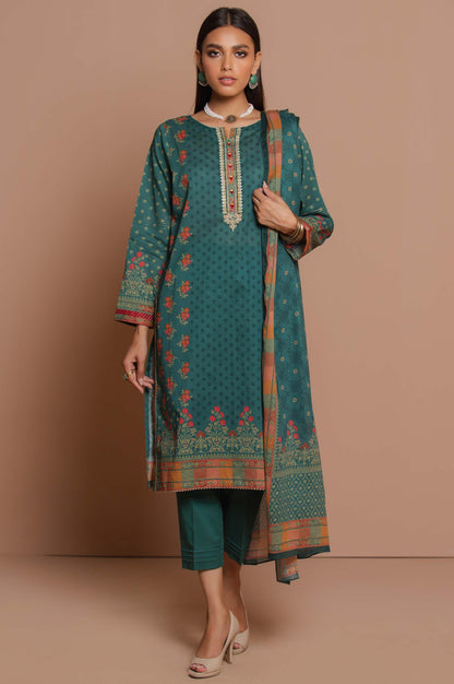Stitched 3 Piece Embroidered Doria Lawn with Voile Slub Suit