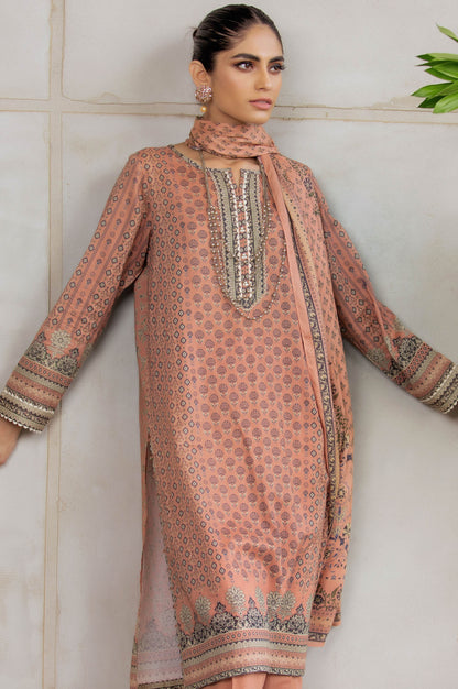 Stitched 3 Piece Printed Lawn Suit