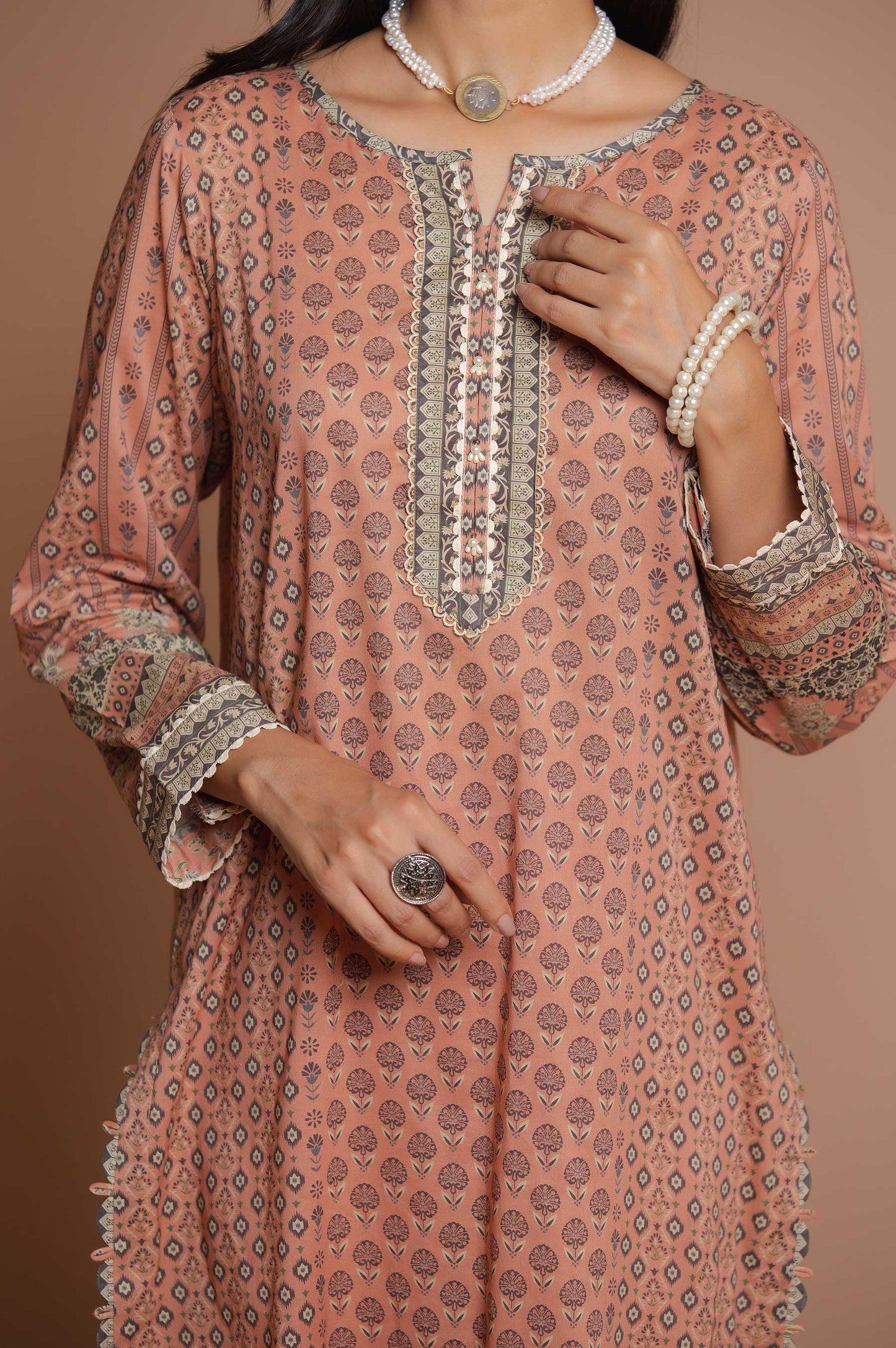 Stitched 3 Piece Printed Lawn Suit