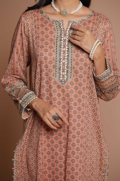 Stitched 3 Piece Printed Lawn Suit