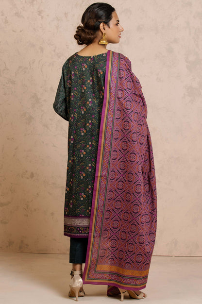 Stitched 3 Piece Printed Cambric Suit