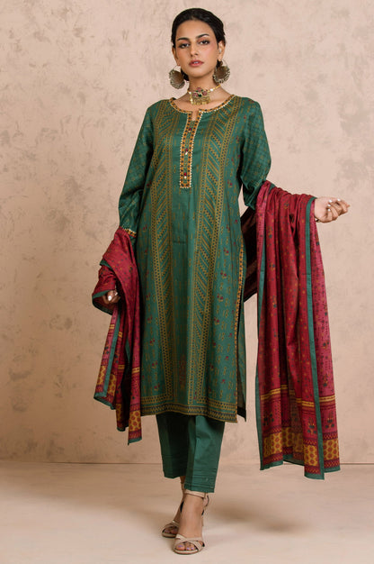 Stitched 3 Piece Printed Cambric Suit