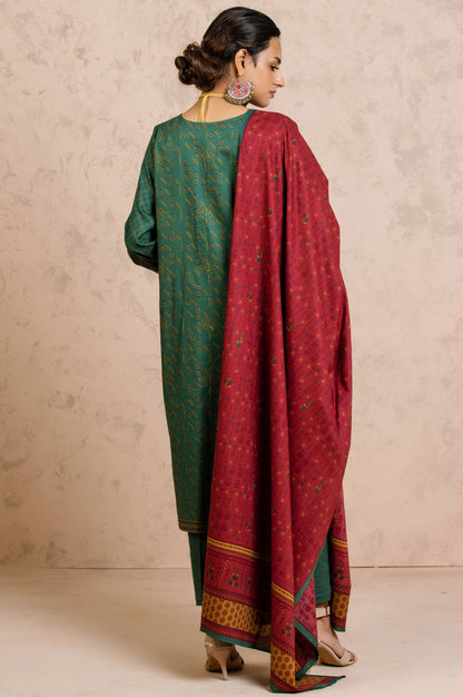 Stitched 3 Piece Printed Cambric Suit