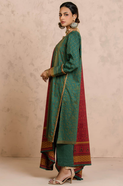 Stitched 3 Piece Printed Cambric Suit